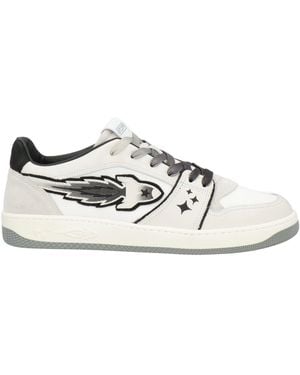 ENTERPRISE JAPAN Trainers Calfskin, Textile Fibres, Cow Leather - White