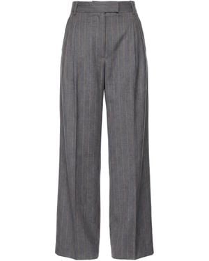 Ganni Pants Wool, Recycled Polyester, Ecovero Viscose - Gray
