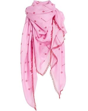 Givenchy Scarf Cashmere, Silk - Pink