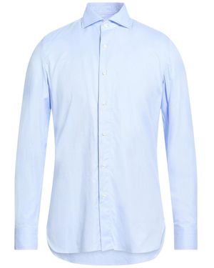 Luigi Borrelli Napoli Azure Shirt Cotton - Blue