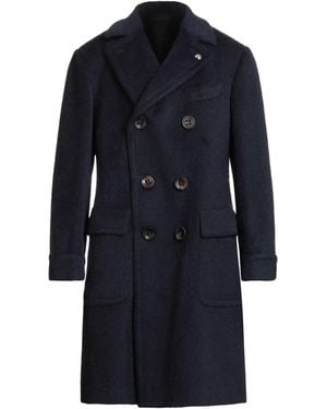 Gabriele Pasini Midnight Coat Wool, Mohair Wool - Blue