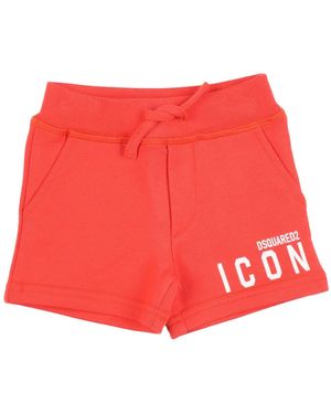 DSquared² Icon Shorts & Bermuda Shorts Cotton, Elastane - Red