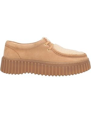 Clarks Signature Lace-Up Shoes Leather, Shearling - Brown