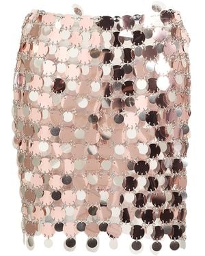 Rabanne Mini Skirt Plastic, Brass - Natural