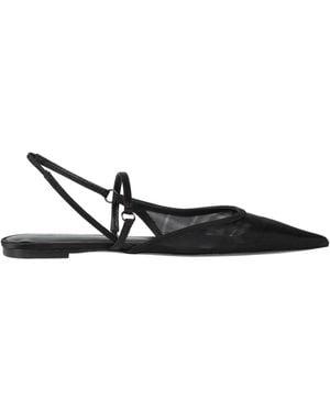 Nensi Dojaka Ballet Flats Textile Fibres, Leather - White