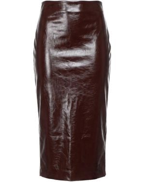 MEIMEIJ Burgundy Midi Skirt Polyester - Brown