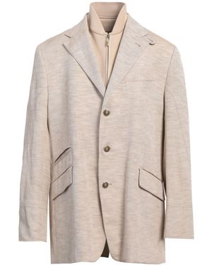 Corneliani Blazer Silk, Linen, Cotton - Natural