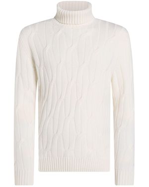 LUIGI GENTILE Rollkragenpullover - Weiß