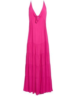 Miss Bikini Fuchsia Maxi Dress Rayon - Pink