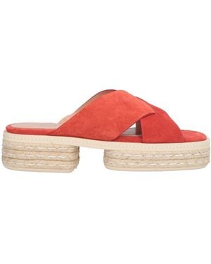 Pollini Suede Espadrille Sandals - Pink