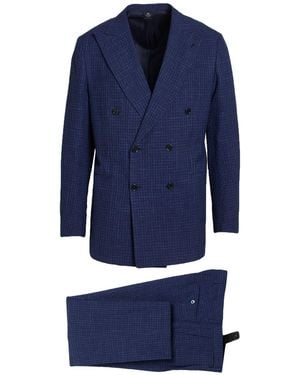 Luigi Borrelli Napoli Suit Wool, Silk, Linen, Lyocell - Blue