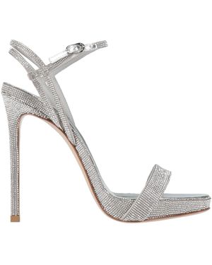 Le Silla Sandals Leather, Textile Fibres - Metallic