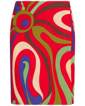 PUCCI Mini Skirt Cotton - Red