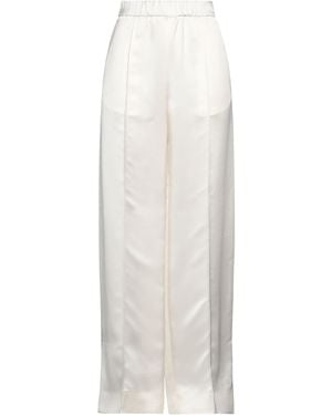 Jil Sander Ivory Pants Cupro, Viscose - White