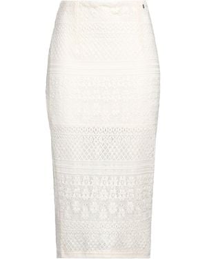 Liu Jo Midi Skirt Cotton, Polyamide, Elastane - White