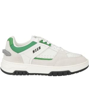 MSGM Sneakers Leather, Textile Fibers - White