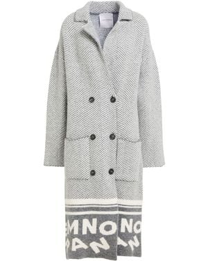 ERMANNO FIRENZE Coat Acrylic, Polyamide, Virgin Wool, Elastane - Gray