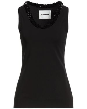 Jil Sander Top Viscose, Polyester, Elastane - Black
