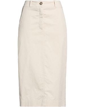 Peserico Midi Skirt Cotton, Elastane - Natural
