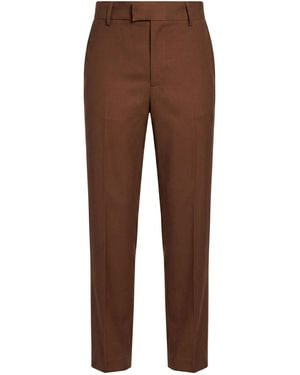Séfr Pants Polyester, Wool - Brown