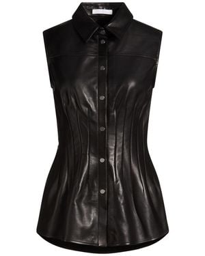Helmut Lang Top Lambskin - Black
