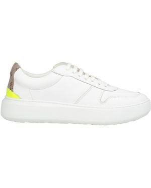 Herno Trainers Leather, Textile Fibres - White