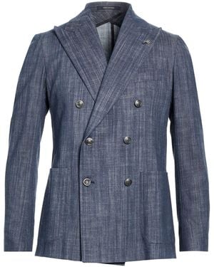 Tagliatore Blazer Cotton, Polyester, Elastane - Blue