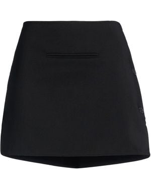 Courreges Mini Skirt Wool, Elastane, Polyamide - Black