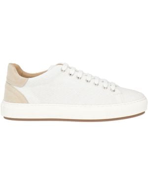 Eleventy Sneakers Leather, Textile Fibers - White