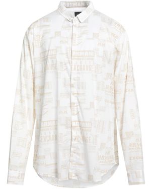 ARMANI EXCHANGE Shirt Cotton, Elastane - White