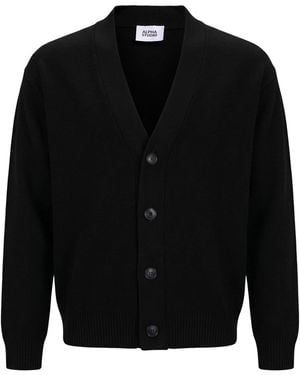 Alpha Studio Strickjacke - Schwarz
