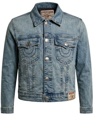 TRUE RELIGION Denim Outerwear Cotton, Polyester, Rayon, Elastane - Blue