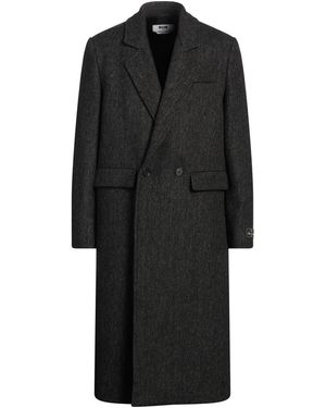 MSGM Coat Wool, Polyamide, Acrylic, Polyester - Black