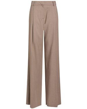 Marella Khaki Pants Polyester, Viscose, Wool, Elastane - Natural