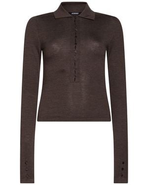 Jacquemus Sweater Merino Wool, Polyamide - Brown