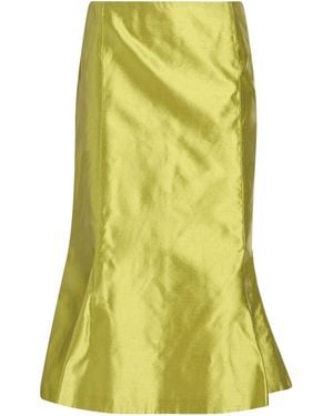 Clips Midi Skirts - Green