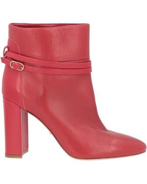 Twinset Ankle Boots Leather - Red