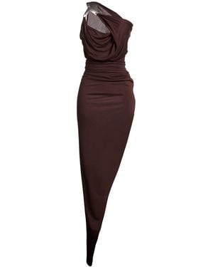 Rick Owens Chocolate Maxi Dress Viscose - Purple