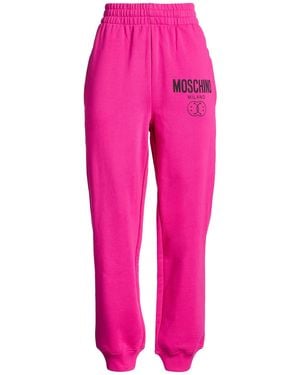 Moschino Couture X Smiley World Fuchsia Pants Cotton - Pink