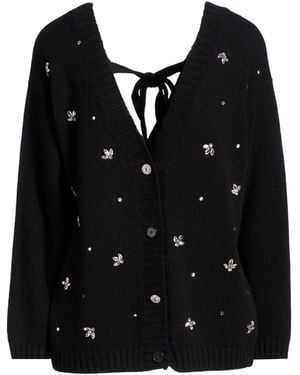 ViCOLO Cardigan Acrylic, Wool, Viscose, Alpaca Wool - Black