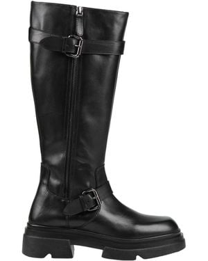 Emanuélle Vee Boot Cow Leather - Black