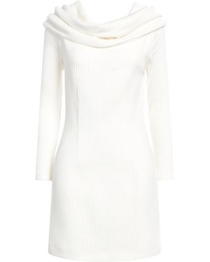 Nineminutes Mini Dress Viscose, Polyamide, Polyester - White