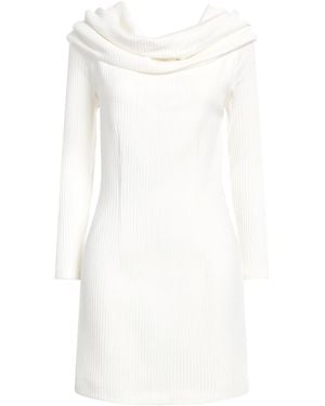 Nineminutes Mini Dress Viscose, Polyamide, Polyester - White