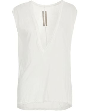 Rick Owens T-Shirt Viscose, Silk - White