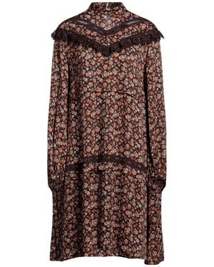 High Mini Dress - Brown