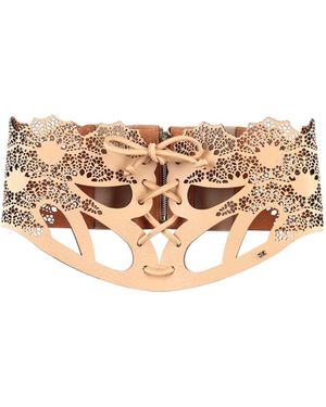 Elisabetta Franchi Blush Belt Bovine Leather - White