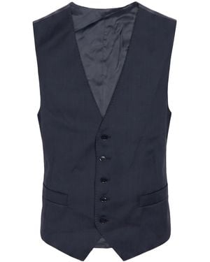 Sartoria Latorre Midnight Tailored Vest Virgin Wool - Blue