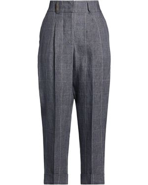 Peserico Trousers Linen - Blue
