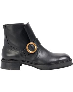 Ras Ankle Boots Leather - Black