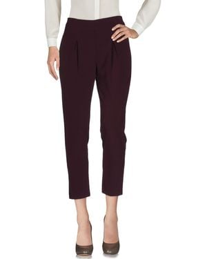 Twenty Easy By Kaos Plum Pants Polyester, Elastane - Purple